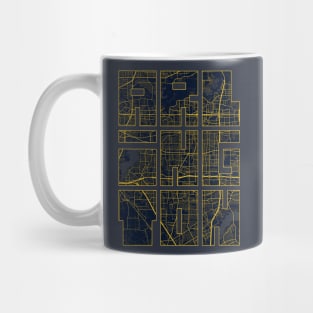 Arlington, USA City Map Typography - Gold Art Deco Mug